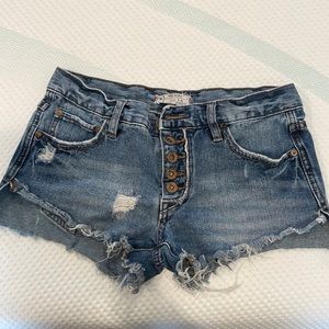 Free people denim shorts